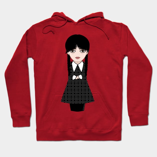 Kokeshi Wednesday Hoodie by Pendientera